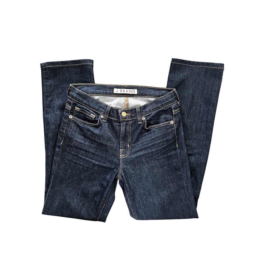 J Brand Cigarette Leg Blue Jeans Size 28 Womens Dark Wash Stretch Denim USA Made